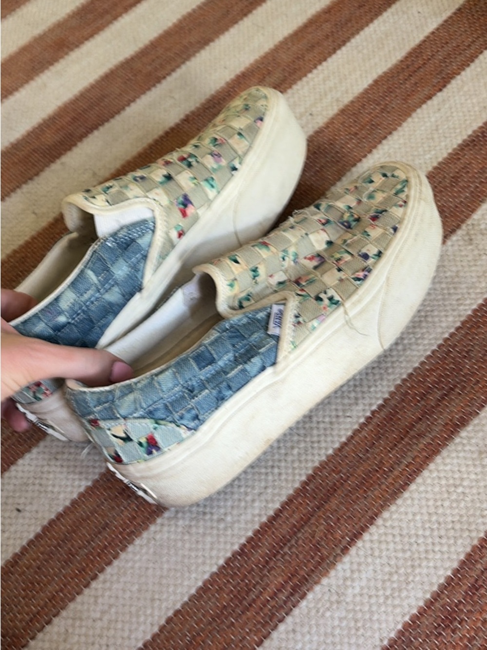Vans 9 Woven Slip-On Sneakers platform